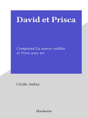 cover image of David et Prisca